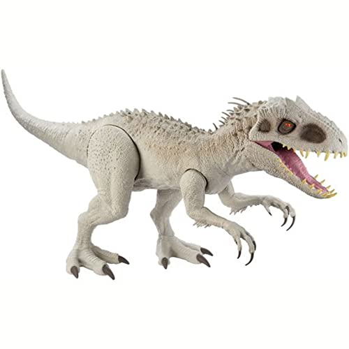 Jurassic World Dinosaur Camp Cretaceous Super Colossal Indominus Rex 18-in High & 3.5 Ft Long /45.72 x 104.14-cm, Movable Arms & Legs, Swallows 20 Mini Action Figures, 4 Years Old & Up