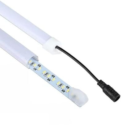 Striscia LED barra luminosa rigida copertura opaco profilo in alluminio 1 mt 12V sottopensile cucina luce bianco freddo caldo naturale (Luce naturale)