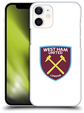 Head Case Designs Officially Licensed West Ham United FC Full Colour White Crest Hard Back Case Compatible With Apple iPhone 12 Mini