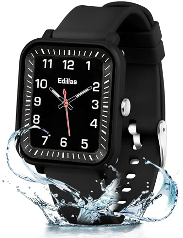 Edillas Kids Teens Watch Analog Girls Boys, 50M Waterproof Stylish Wristwatches for Children, Students with Soft Silicone Strap for Over 8 Years Old