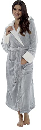 Daisy Dreamer Ladies Shimmer Fleece Dressing Gown Luxury Soft Plush Bath Robe For Women Housecoat Loungewear Bathrobe Gowns