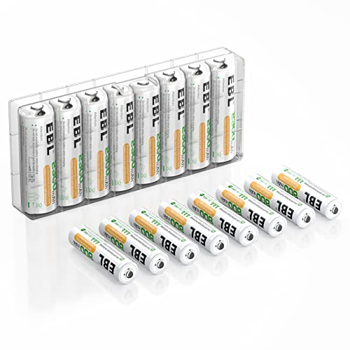EBL 16 x Pilas Recargables AA y AAA, Precargadas 8 x Pilas Recargables AA 2300mAh y 8 X AAA 800mAh 1.2V Ni-MH