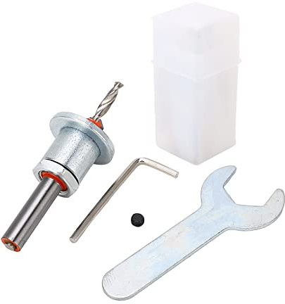 Tissting Svasatore per Legno, 4 x 10 mm Punte Trapano Con Arresto di Profondità Regolabile, 8 mm Smusso in Acciaio per Falegnameria