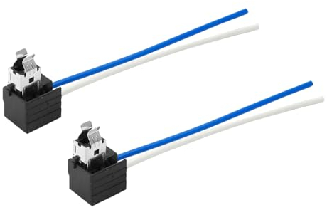 CGEAMDY 2 pcs Douille D'Ampoule Harnais, Câbles De Voiture Phare Lampe Ampoule Douille Adaptateur Faisceau De Câblage Connecteur Fiche Adaptateur, Connecteur Femelle H1 Antibrouillard pour ampoule