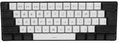 Sxhlseller Tastiera da Gioco Cablata, Tastiera Meccanica USB a Colori a Contrasto da 61 Tasti con Retroilluminazione RGB, Tasti Ergonomici in ABS Tastiera Aziendale per Desktop Portatili