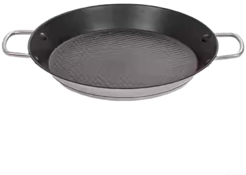 Sartén antiadherente de calidad comercial, con escamas de pescado y parte inferior compuesta reforzada, para una distribución uniforme del calor y preparación de barbacoa (24 cm)
