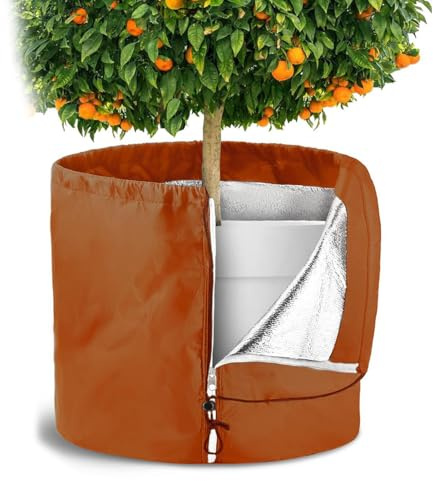 Generico Cubiertas para macetas de invierno térmico antiviento reutilizable cubierta de protección invernal plantas de maceta clima frío jardín exterior arbustos árboles frutas jardineros
