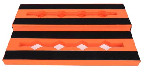 FILFEEL EVA Guitar Pedal Board – Lätt Bärbar Effektpedalbräda med Halkfri för 6 Till 10 Pedaler, Orange