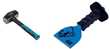 OX Tools 4lb Club Hammer & 4 Bolster Set