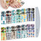 TOROKOM 12 Blätter Zehennagel Wraps Zehennägel Streifen Full Wrap Fuß Nagellack Aufkleber Selbstklebender Marmor Gedruckt für Frauen Mädchen Pediküre DIY Nail Art Design Dekoration, mit Nagelfeile