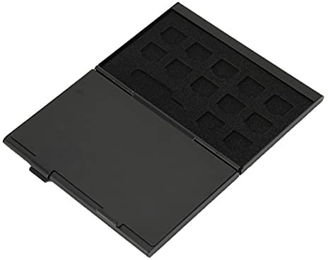Shanrya SIM Card Organizer, 21 Slots Aluminum Memory Card Storage Case Nano Card Slots for Family for Office for Colleagues for Work