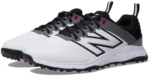New Balance, Fresh Foam Contend V2, Zapatos de Golf para Hombre, Blanco/Negro, 44 EU