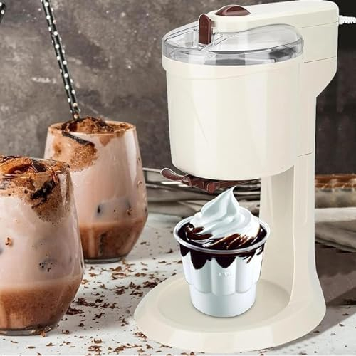 FANYING Máquina de granizado doméstica, máquina de Hielo automática portátil, máquina de Hielo con compresor, máquina de Helado Suave de Gran Capacidad