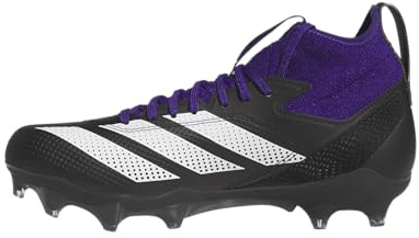 Adidas Unisex-Adult Adizero Impact American Football, Black/White/Team Collegiate Purple, 9