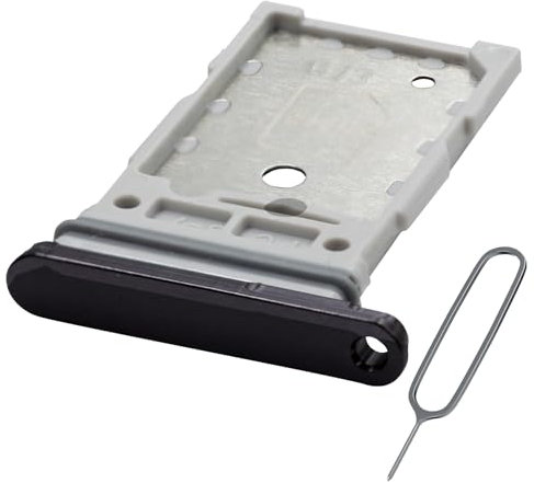 MMOBIEL Dual SIM Card Tray Compatible with Samsung Galaxy S23 / S23 Plus – SIM Slot Tray Holder – Dual SIM Holder Replacement – Incl. SIM Card Removal Tool and Waterproof Rubber Ring - Black