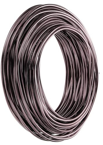 PATIKIL Alambre Bonsái de 4mm, 1 Rollo Alambre Floral de Aluminio Anodizado, 29 Metros, para Fijar Ramas de Jardinería, Árboles, Formación Bonsai, Marrón