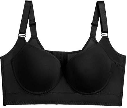 Shapedly Brasier Shapedly - Brasier da donna con schiena nascosta, copertura completa della schiena, reggiseno sportivo, Bk1., 46A