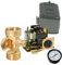 Hauswasserwerk Druckschalter Druckwächter Set für Druckkessel (Druckschalter 1/4 IG + Manometer 0-12 bar + 5-Wege-Verteiler aus Messing)