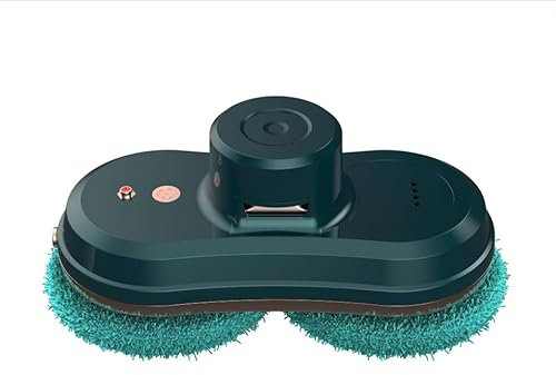 Genérico Robot Limpiacristales, Limpiador de Ventanas Automático, Limpieza Inteligente, Control Remoto, Verde Oscuro