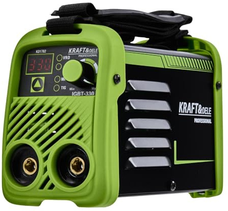Kraft&Dele KD1782 Soldadora Inverter MMA TIG Lift 330A 230V con VRD, Tecnología IGBT, Electrodos 1,6–5,0 mm, Compacta y Portátil para Acero y Metales Aleados