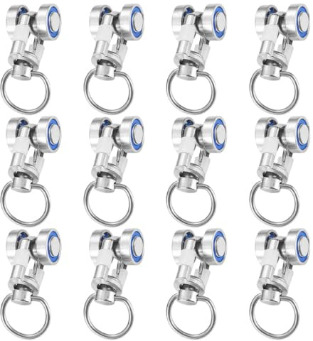 HEANUJJ Rideaux Roulements Métalliques en Alliage D'aluminium roulettes 12pcs et Durabilité Exceptionnelle Glissement Fluide pour Décoration Intérieure de Maison