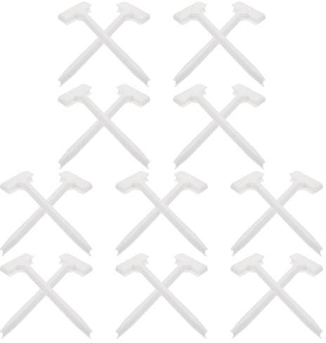 ROMISBABA Etiquetas para Plantas Tipo T de Plástico Blanco Resistentes al Agua 30 Cm 20 Unidades para Jardín, Huerto y Macetas, Marcadores Biselados para Identificación Exterior y Vivero