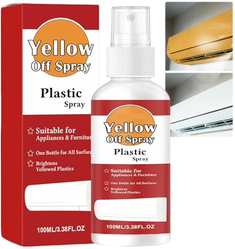 Spray smacchiatore per plastica, detergente spray anti-ingiallimento per plastica, detergente multiuso ad alta efficacia per macchie gialle, ripristinatore rapido per Pla/stic ingiallita (1pcs)