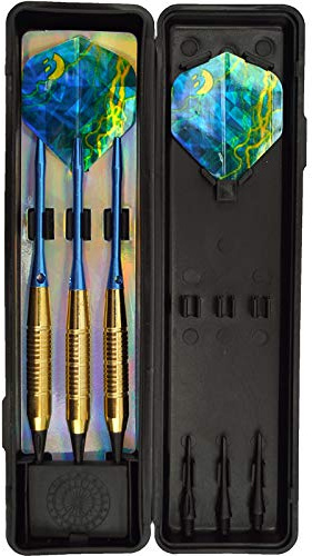 BEST SPORTING Dartpfeile Typhoon - Softdarts Set (3 Stück) – Messing Barrel, Aluminium Schaft, Polyester Flights, Nylonspitzen – Inkl. Slimline-Etui – 16 g