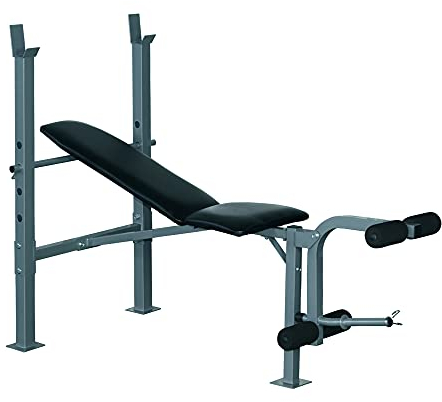 HOMCOM Multifunktion Hantelbank Trainingsbank Kraftstation Schrägbank Fitnessstation Fitnessgerät Stahl 165 x 68 x 114 cm