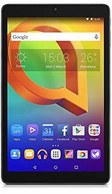 Alcatel A3 - Tablet de 10.1'' HD (WiFi, Procesador QuadCore 1.3GHz, 1GB de RAM, 16 GB de memoria interna, Android L), Negro