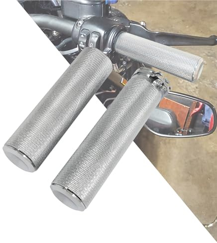 HDBUBALUS 1 Inch Cable Throttle Handlebar Grips Motorcycle Hand Grips