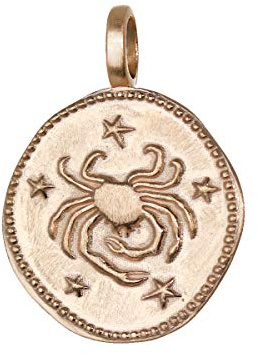 NKlaus Cancro segno zodiacale placcato oro con oro 18k 16mm ciondolo oroscopo zodiaco 1655