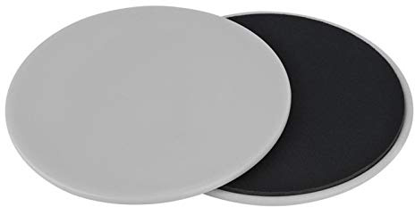 lyrlody Sliding Disc, 2Pcs Sport Doppelseitige Übung Gleitscheibe Fitness Slider Ab Back Hüft- und Beintrainingsgeräte für Gym Home Yoga Pilates(Grey)