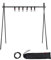 NUZAMAS Large Tripod Camping Hanging Rack With 5x Hook Cookware Storage Portable, Outdoor Camping Folding Rack, Cooking Tripod, Drying Clothes, Pot Roast, Grilling Picnic Camping BBQ Hanger