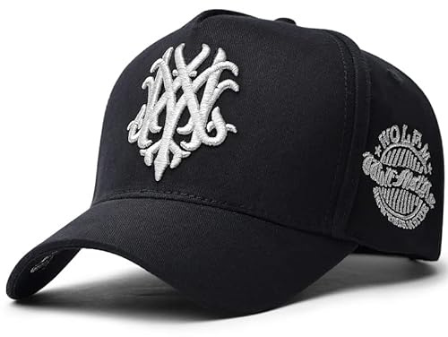 cappellino da baseball 56-60 cm 60-65 cm Testa Grande Uomo Cappelli con Visiera Casual di Grandi Dimensioni Cool Hip Hop Snapback Cappello Uomo Taglie Forti Cappellini da Baseball, Nero Argento, 60-65