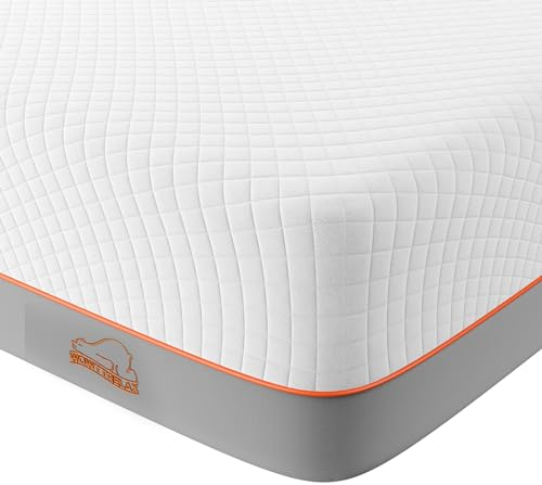 wowttrelax Memory Foam Mattress, 4FT6 Double Mattress, Medium Firm, Soft Skin-friendly Fabric, for Breathable Comfort Sleep, Back Pain Support (135x190x20cm)