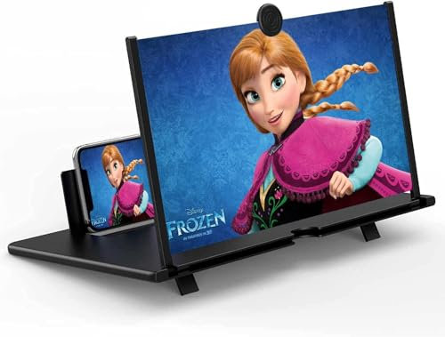 AiMeiteng Amplificador de Pantalla para Movil, 16 Pulgadas HD Lupa para Móvil, 3D Pantalla Anti Luz Azul para Ver Películas y Videos, Lupa Pantalla Plegable para Todos los Smartphones