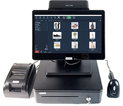 Macchina per contare i soldi I5 8g 128G 1 Registro di cassa touch screen da 4 pollici con POS gratuito 58 mm Terminale di pagamento della stampante termico Rilevamento accurato(I3 8G 128 WIFI VFD)