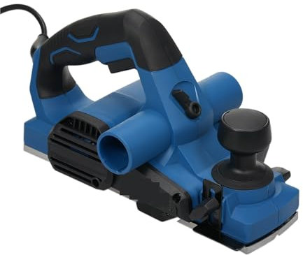 Raboteuse à bois, Raboteuse électrique 6Amp 710W 17000 tr/min raboteuse à main 3-1/4 pouces largeur de coupe système à double poussière conception à double poignée,Découpe sans poussière