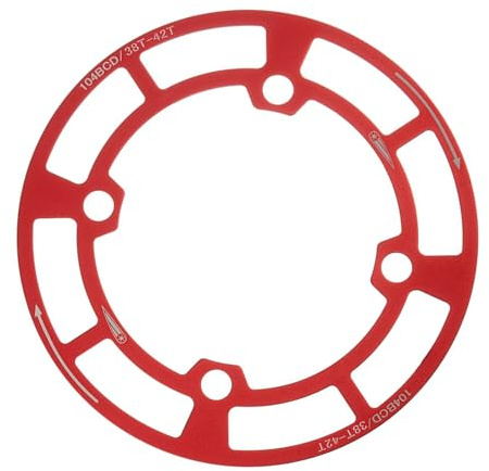 Duyeuau Cubiertas ligeras para platos de bicicleta de aleación de aluminio, protector de escudo para bicicletas de una sola velocidad, protector de plato de una sola velocidad