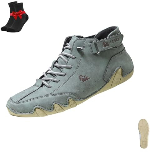 Pumio Alpaca Barefoot Shoes,Waterproof & Pain Relieving Leather Barefoot Shoes,Leather Sneakers,Outdoor Leisure Shoes
