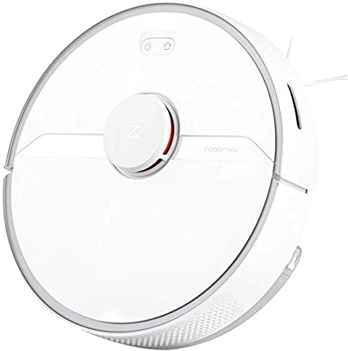 Roborock S6 Pure White (S6P02-00) Aspirapolvere tappeti e superfici ad alta potenza di aspirazione, serbatoio d'acqua 180 ml, superficie 300 m2