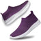 vibdiv Chaussures De Marche Plat Baskets Femme Chaussures De Randonnée Respirantes Légères À Enfiler Violet 40