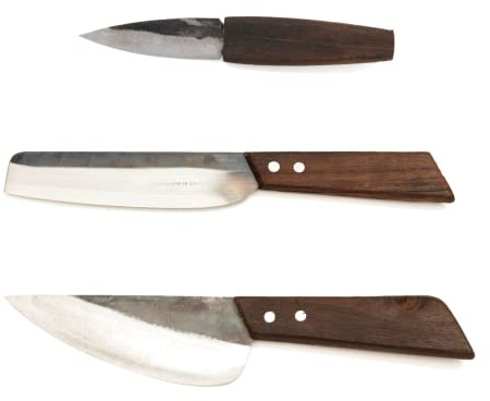 AUTHENTIC BLADES PETERSILIE, 3-teiliges Set - Asiatisches Messerset aus Vietnam - traditionell handgefertigt