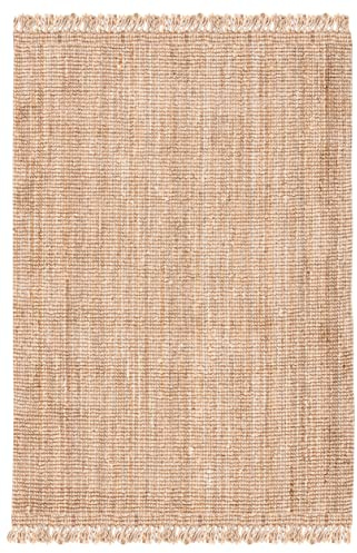 Safavieh Tapis en Fibres Naturelles Salon, Salle à Manger, Chambre à Coucher - Natural Fiber Collection, Tapis à Poil Court, Naturel, 76 X 122 cm