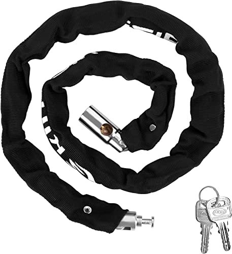 Bike Chain Locks, Heavy Duty Bicycle Lock with 2 Keys,Anti-Theft Waterproof High Security Chain Lock for Bike, Motorcycle, Door, Fence, Gate, Bicycle, Scooter