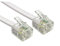 6M langes RJ11-Kabel Telefonkabel, 6P4C Westernkabel RJ11 auf RJ11 Stecker Flachkabel Telefondose Modem Router Fax ISDN DSL VDSL Internet, Weiß, 6 Metre