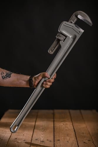 Clé à Griffes Aluminium 36'' - Serrage Tubes Acier 0-140 mm - Manche Alu Léger