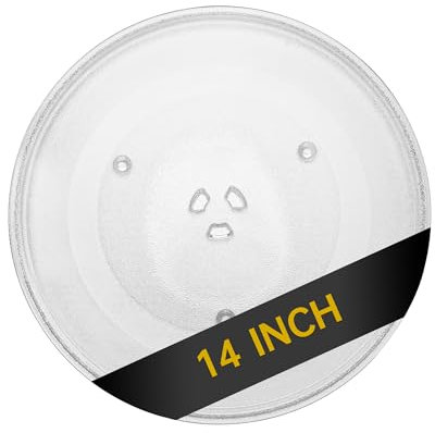 Rotaglass 14 Microwave Glass Turntable Plate, 14 / 36cm Microwave Tray Replacement Glass Plate, Glass Tray Replacement for LG, Samsung，GE, Magic Chef, Hotpoint, Panasonic, Kenmore, etc