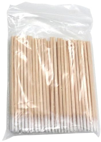 100 bastoncini di cotone appuntiti bastoncini di cotone con punta di precisione da 3 pollici applicatori di trucco monouso per ritocchi di smalto trucco microblading
